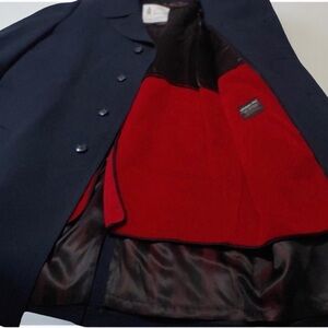 Vintage London Fog Men’s Navy Coat w/ Removable Red Lining